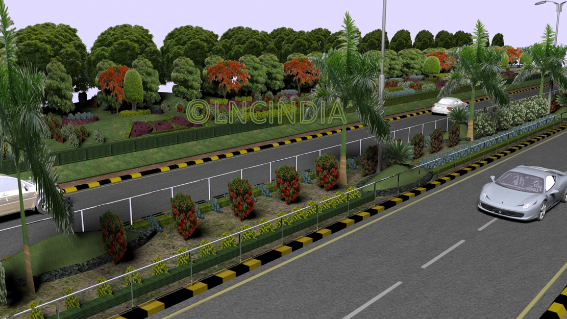 Road Side Landscape Plan For Naya Raipur and Kamal Vihar,Raipur