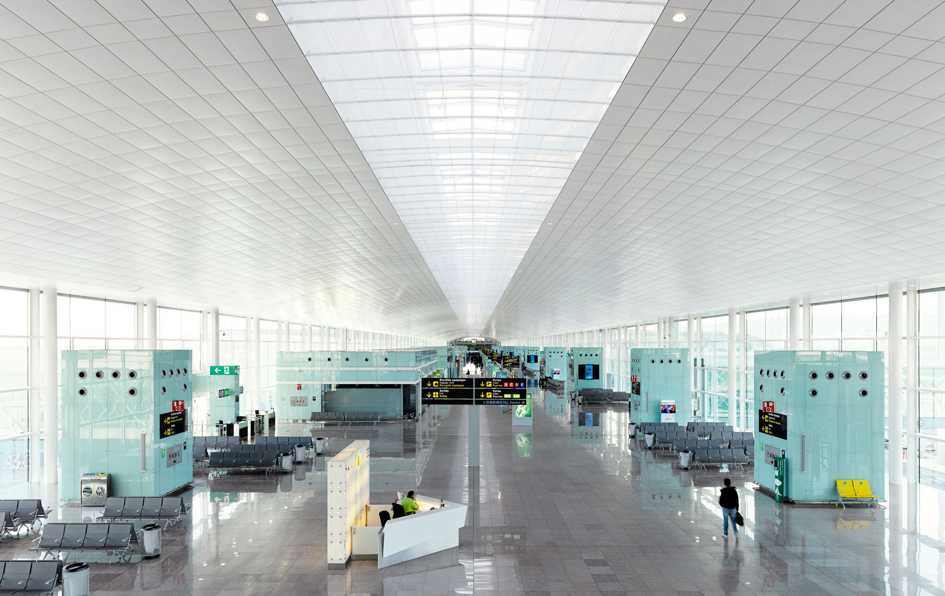 Terminal 1 at Barcelona Airport by Ricardo Bofill Taller de