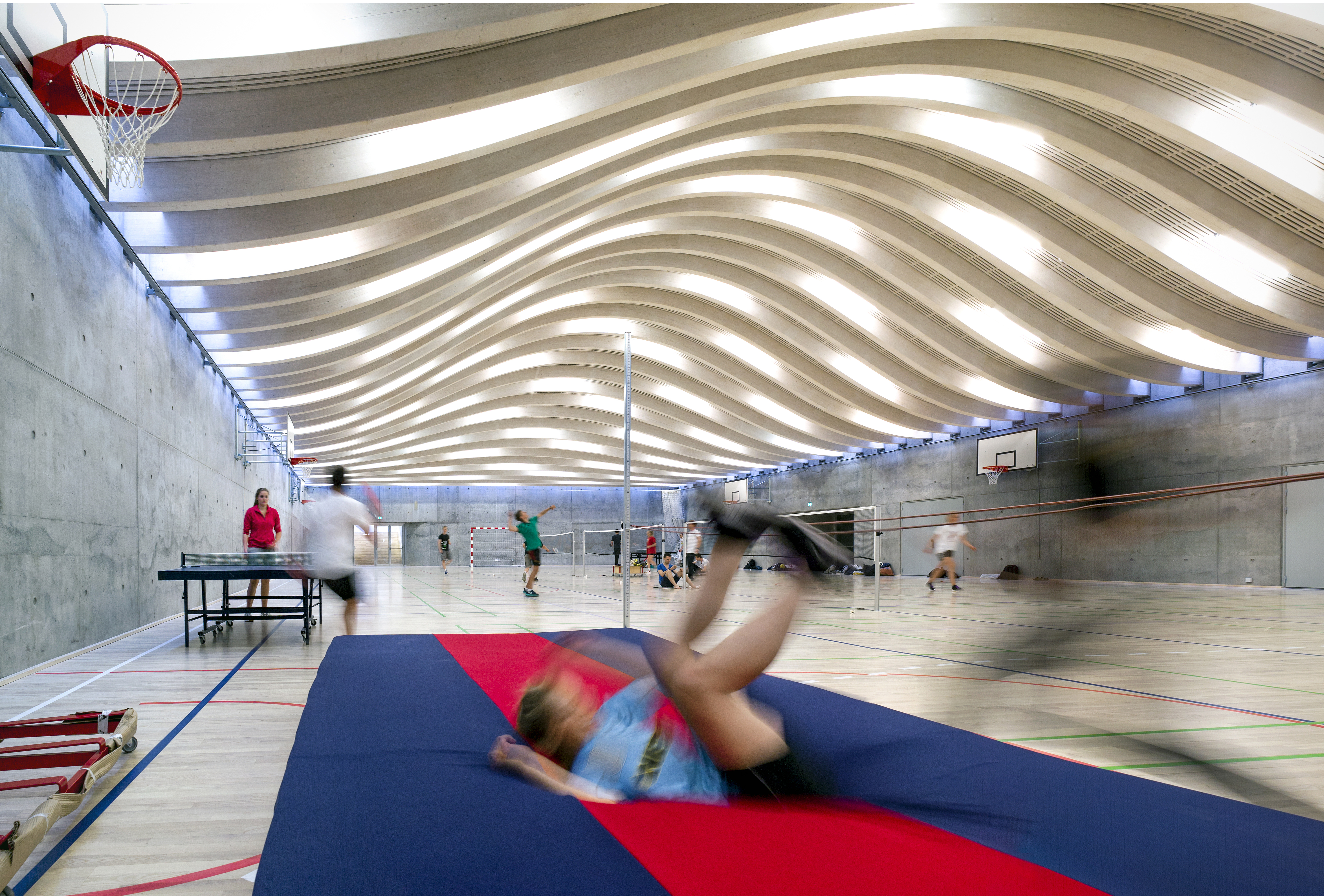 Gammel Hellerup Gymnasium MultiPurpose Hall by BIG Bjarke Ingels