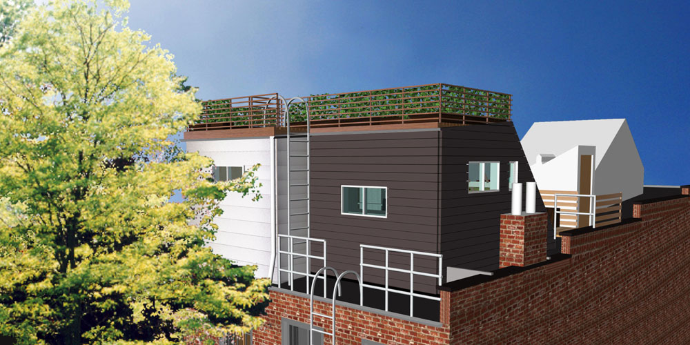 View of Penthouse Addition by Klingmann Architects and Brand Consultants ...