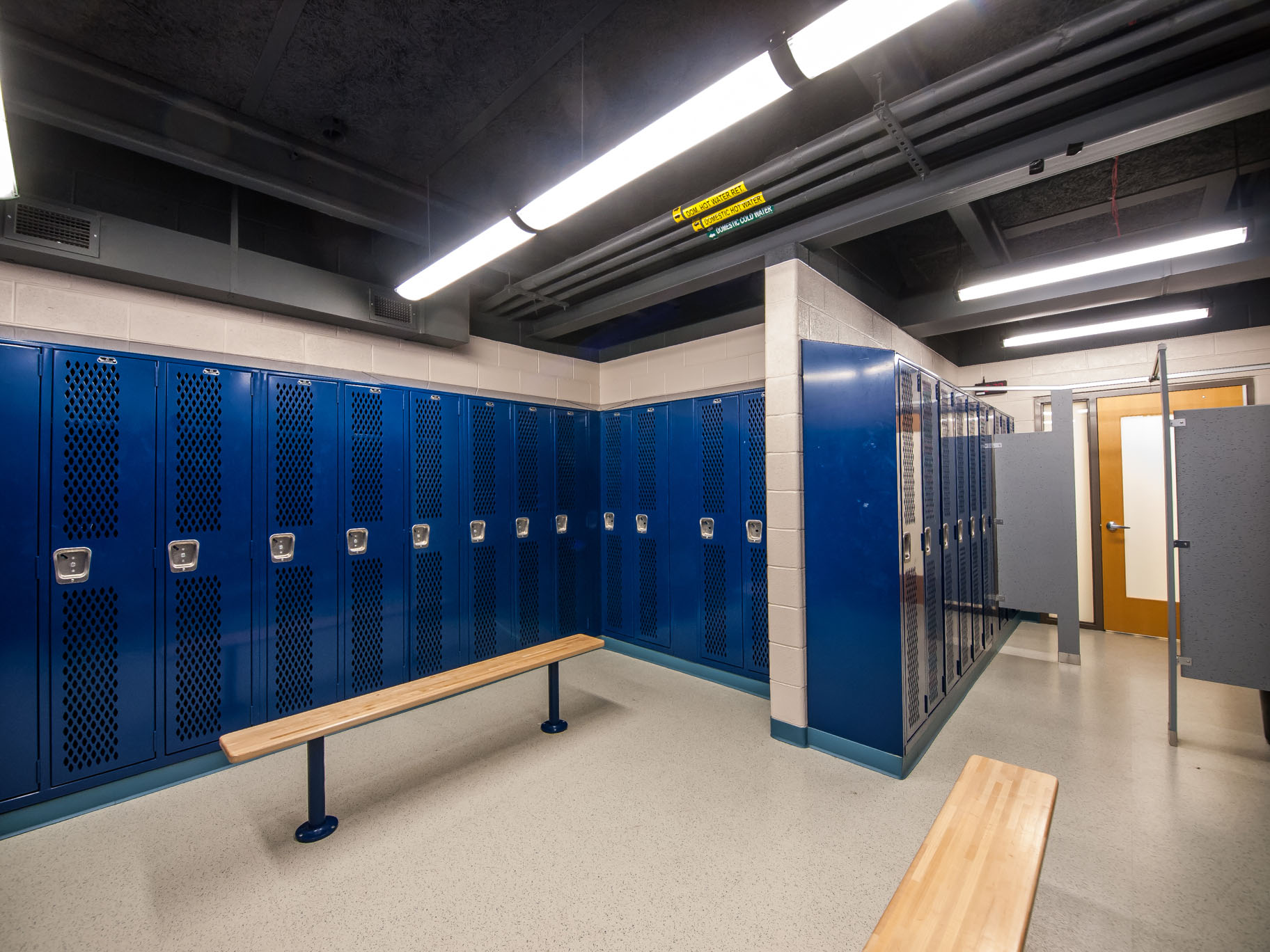 High school locker room