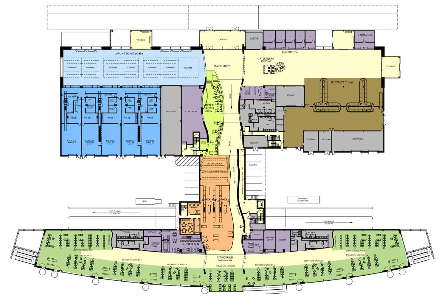 General Wayne A. Downing Peoria International Airport by RS&H Architizer