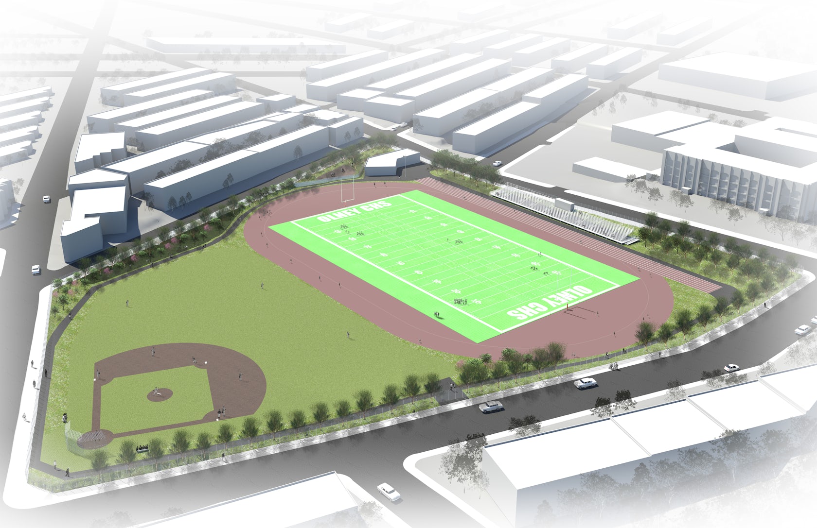 Olney Charter High School Outdoor Athletic Facility Architizer