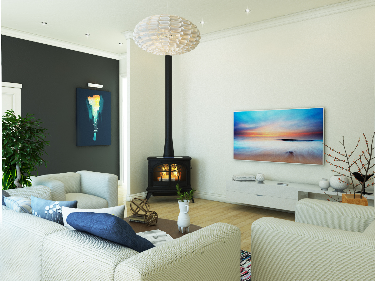 Interior design of private residence in Scandinavian style by Roskosh ...
