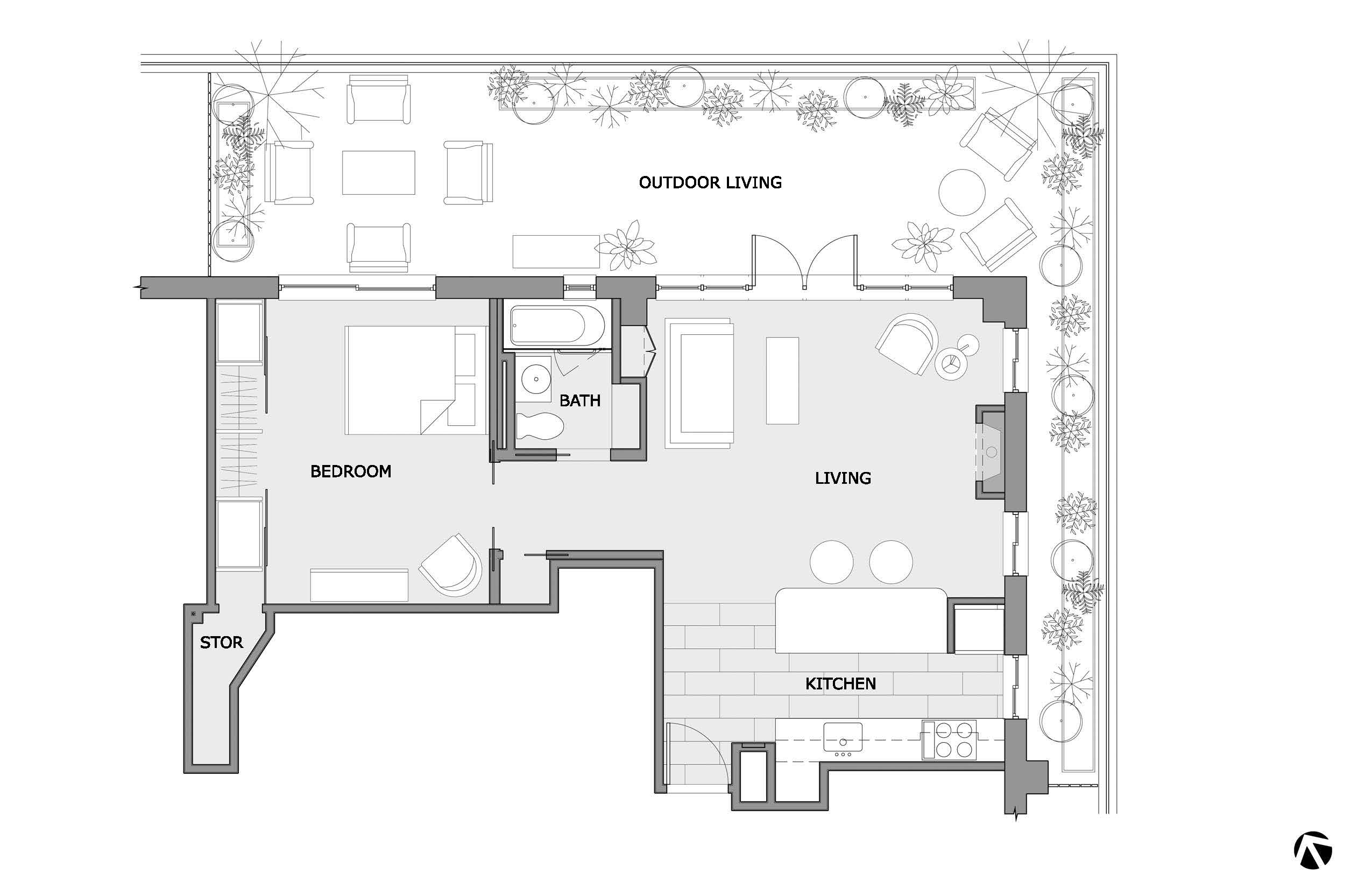 View of Midtown Penthouse by Urban Pioneering Architecture - Architizer