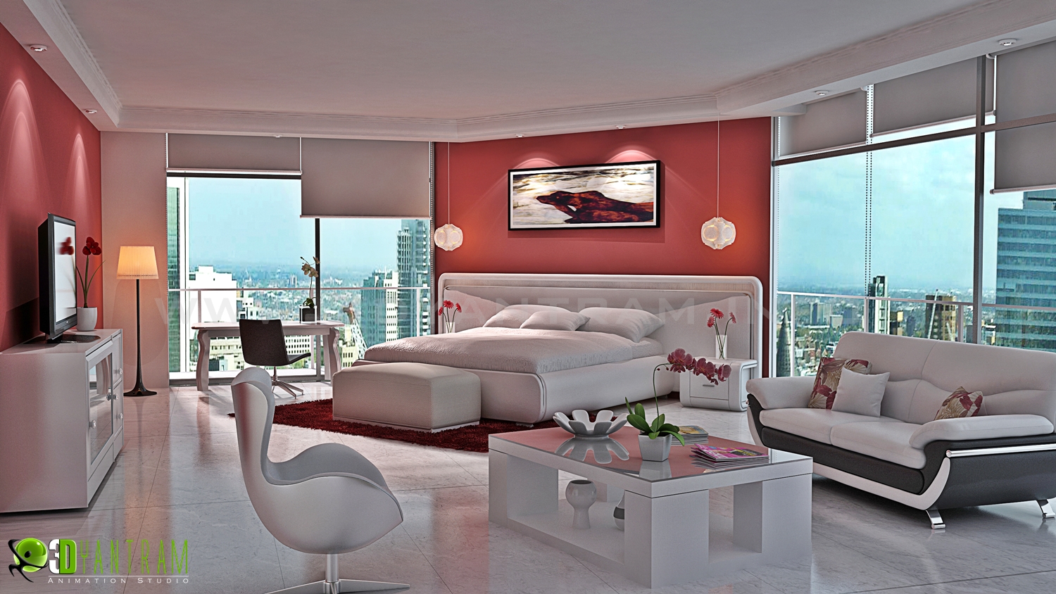 Bedroom Interior Design by Interior 3D Rendering - Architizer