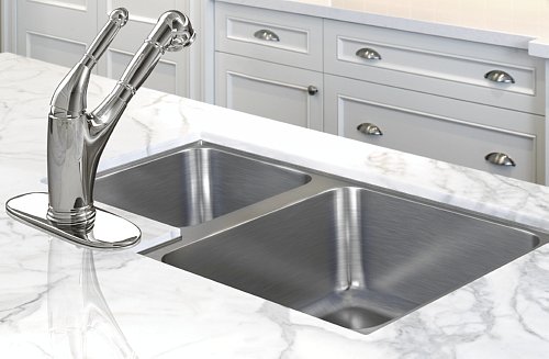 Undermount offset sink Double bowl stainless steel sink Architizer