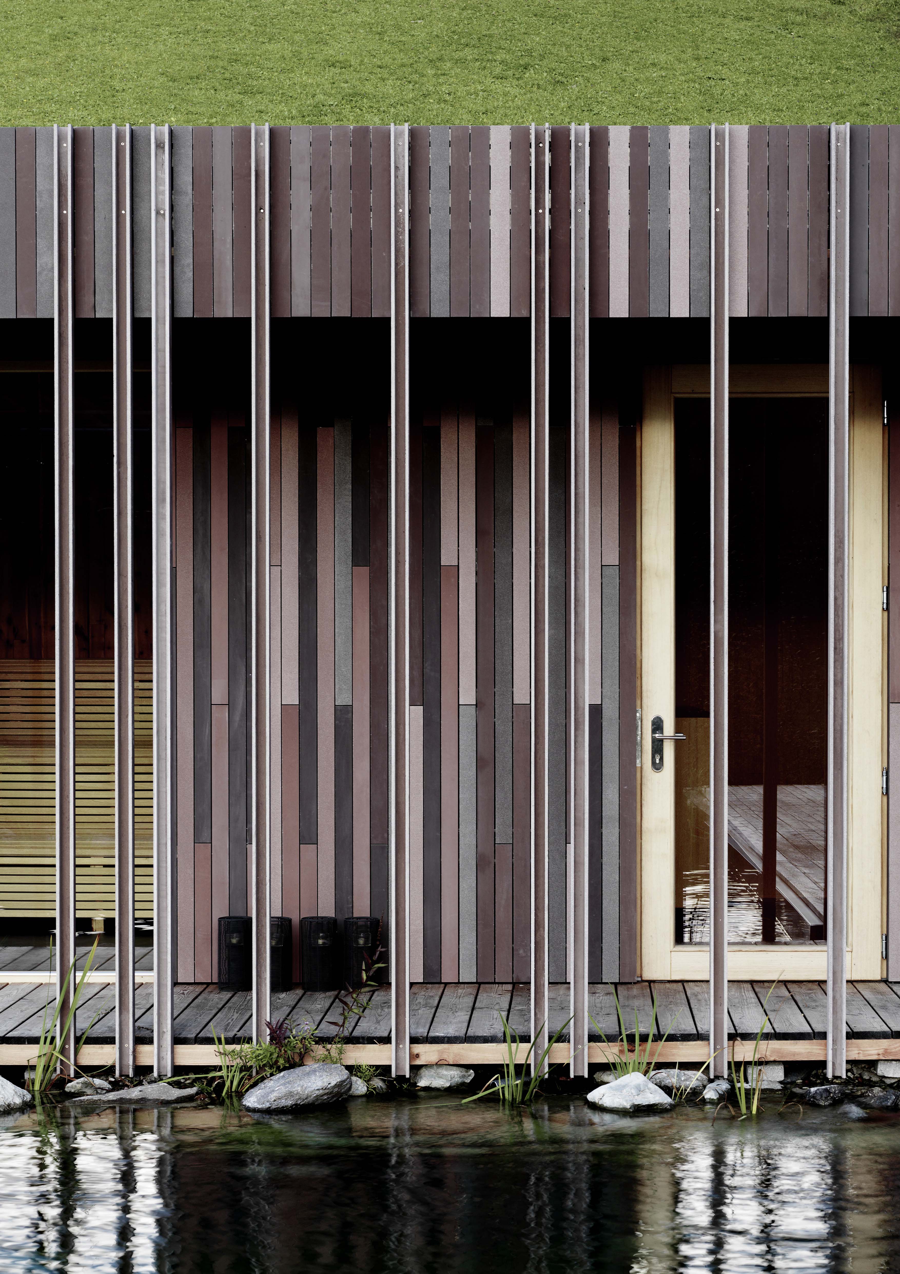 Facade louvers for private spa Maishofen - Architizer