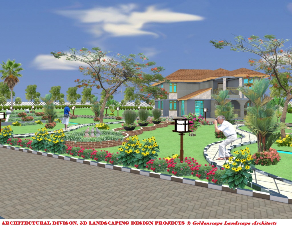 3D designs by Goldenscape Landscape Architects & Interior Designers ...