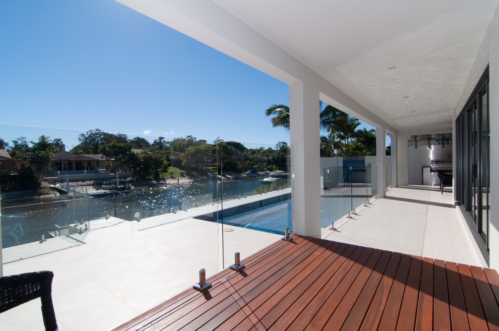 Canal frontage house by "PILLAR CONSULTING " PTY LTD" Architizer