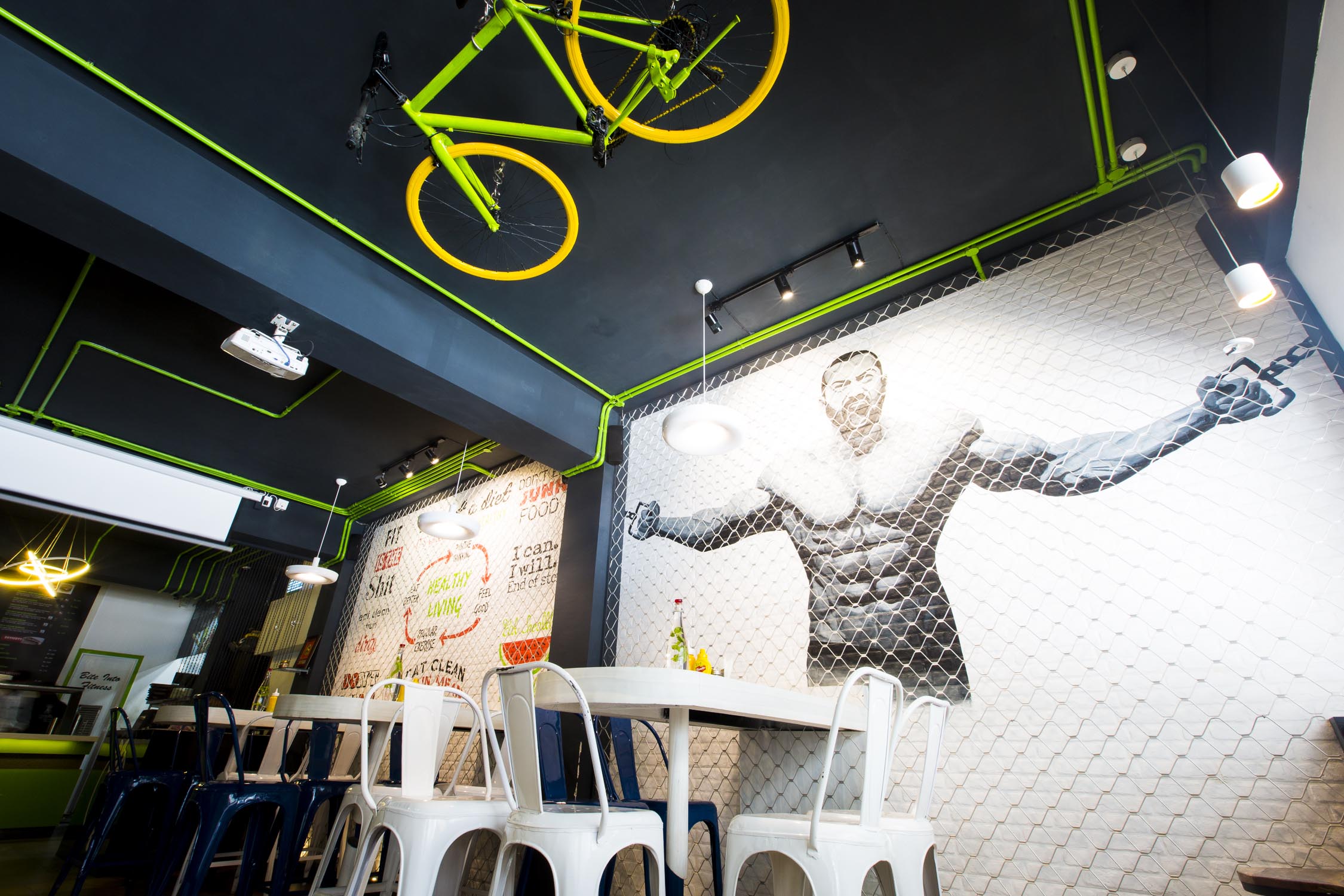 Gymskook Health Food Cafe by Rishabh Sarpal Design Studio Architizer