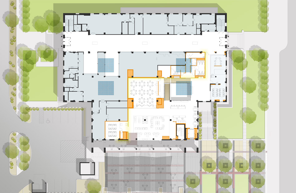 ASU Student Center at the Post Office by Holly Street Studio Architects