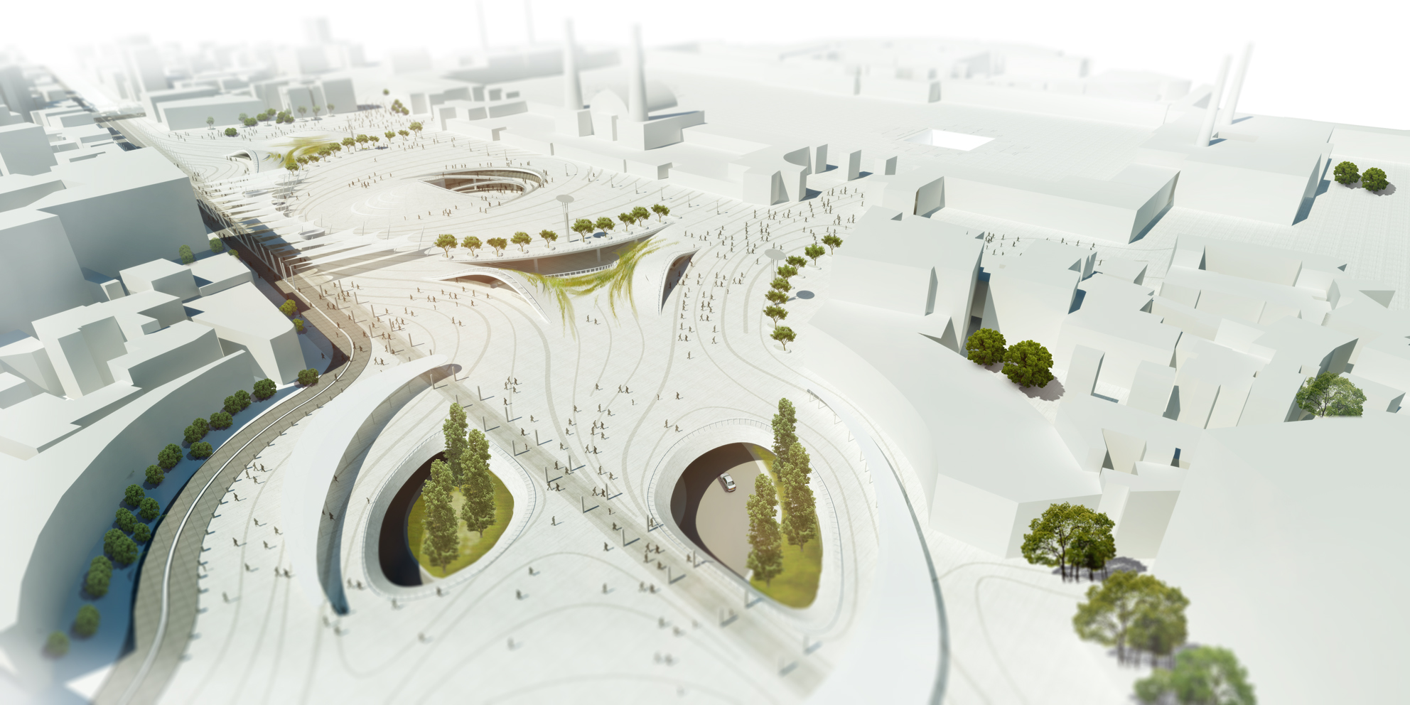 Qibla Plaza Competition 2nd Prize Winning Proposal by Erfan Farahmand