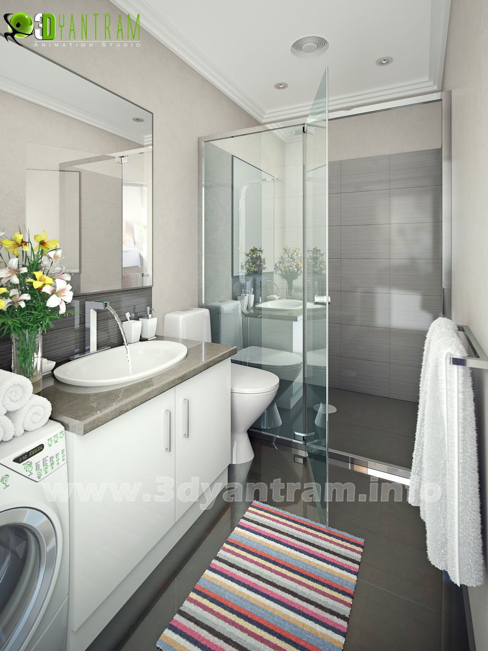 Bathroom Interior Design by Interior 3D Rendering - Architizer