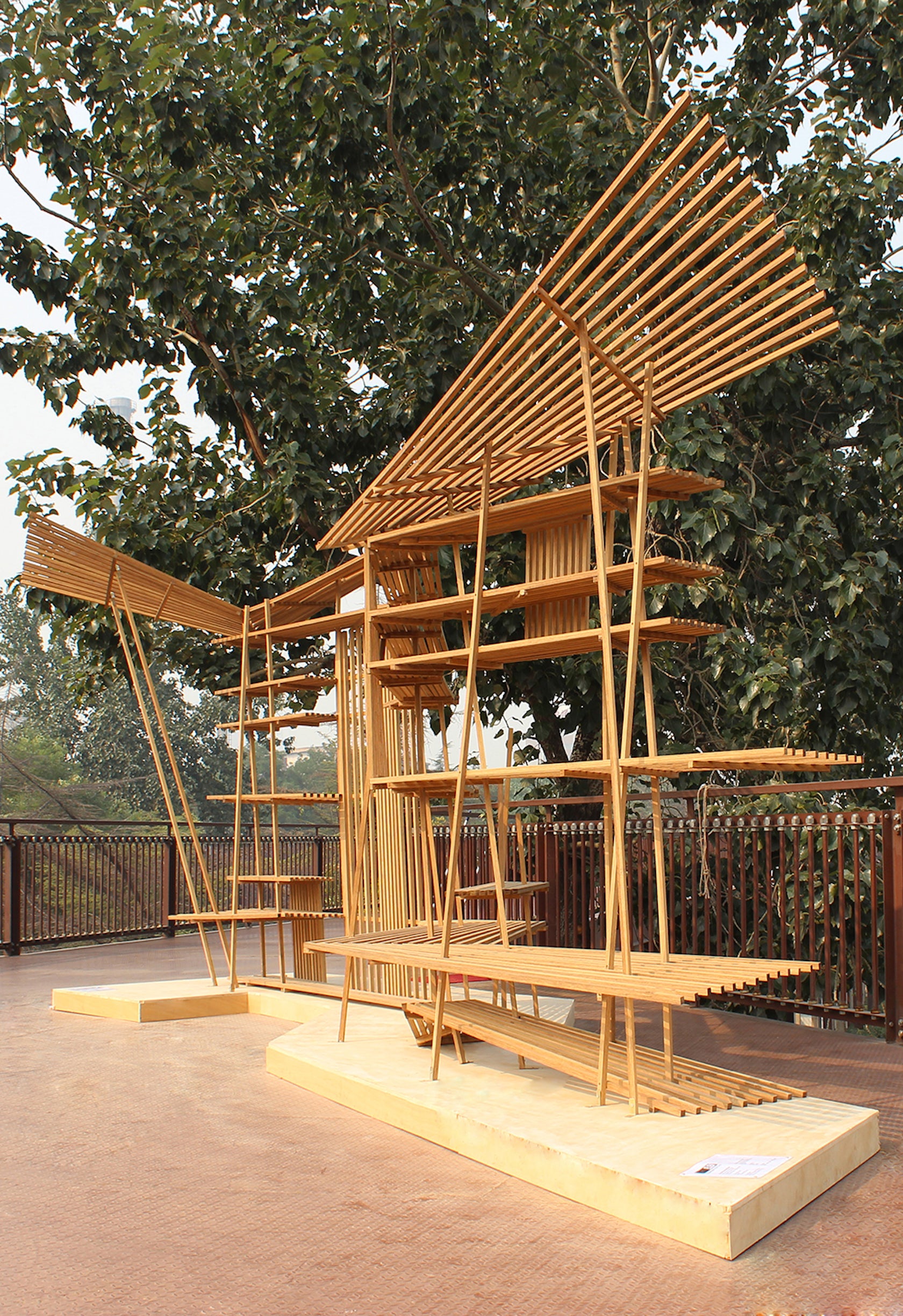 Bamboo-Steel Structure Installation Art - Architizer