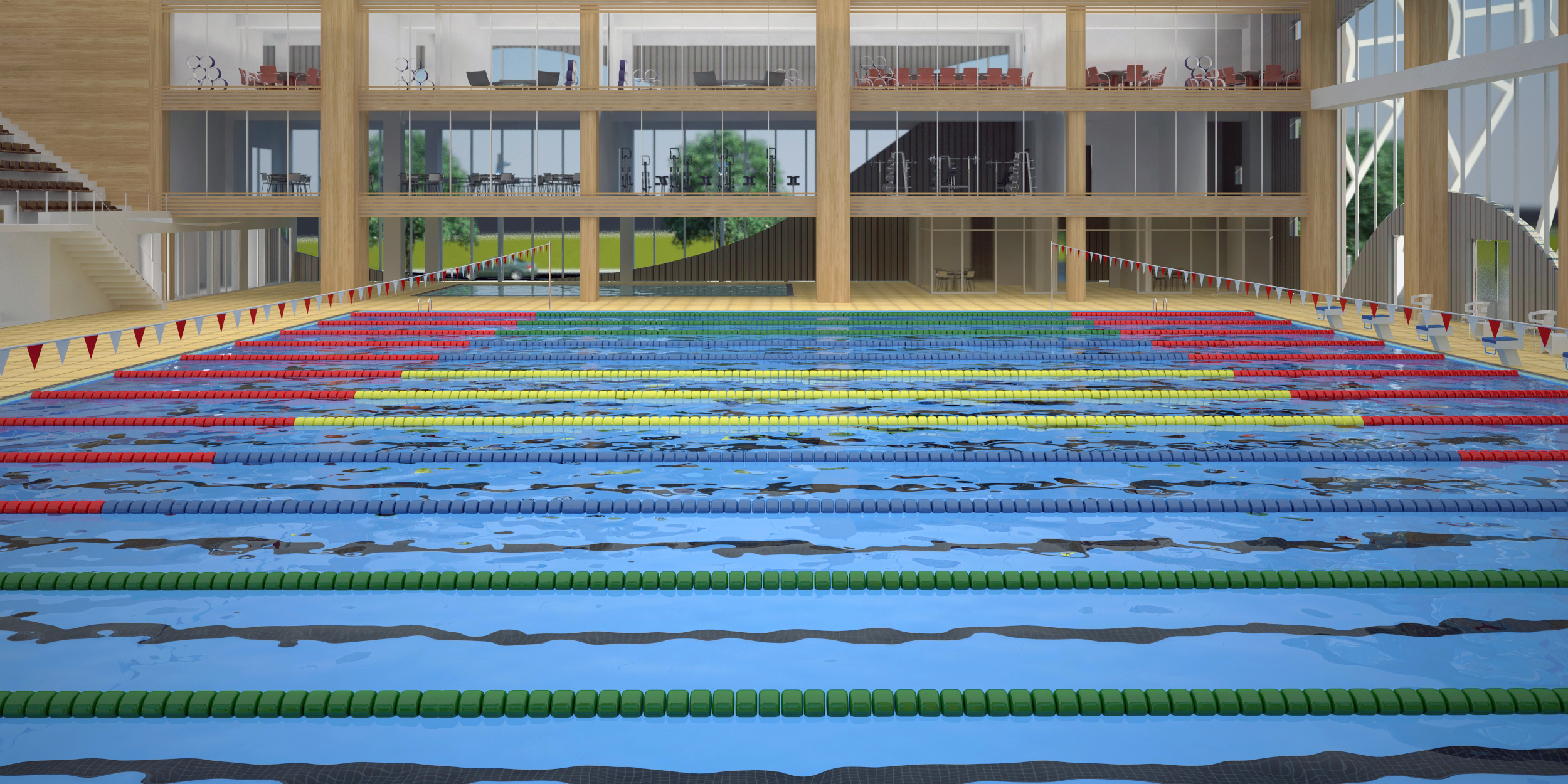 Swimming pool interior design by Baulab Studio - Architizer