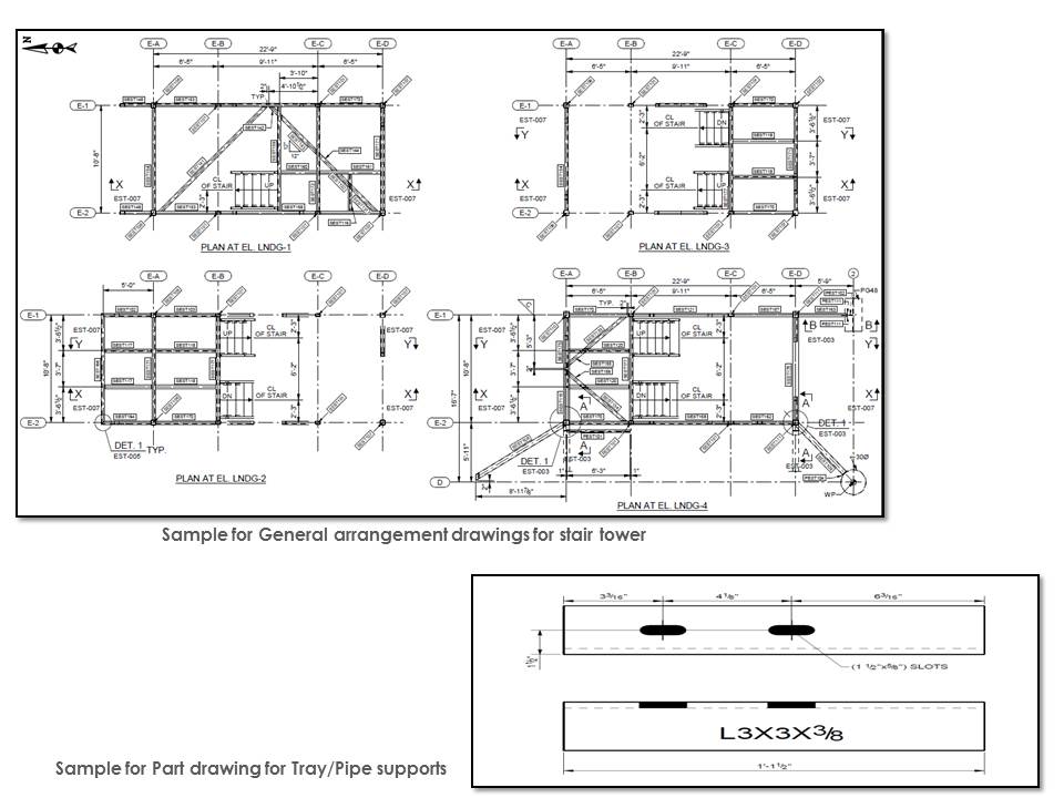 Structural Steel Detailing for Pipe and Tray Supports of Offshore Oil