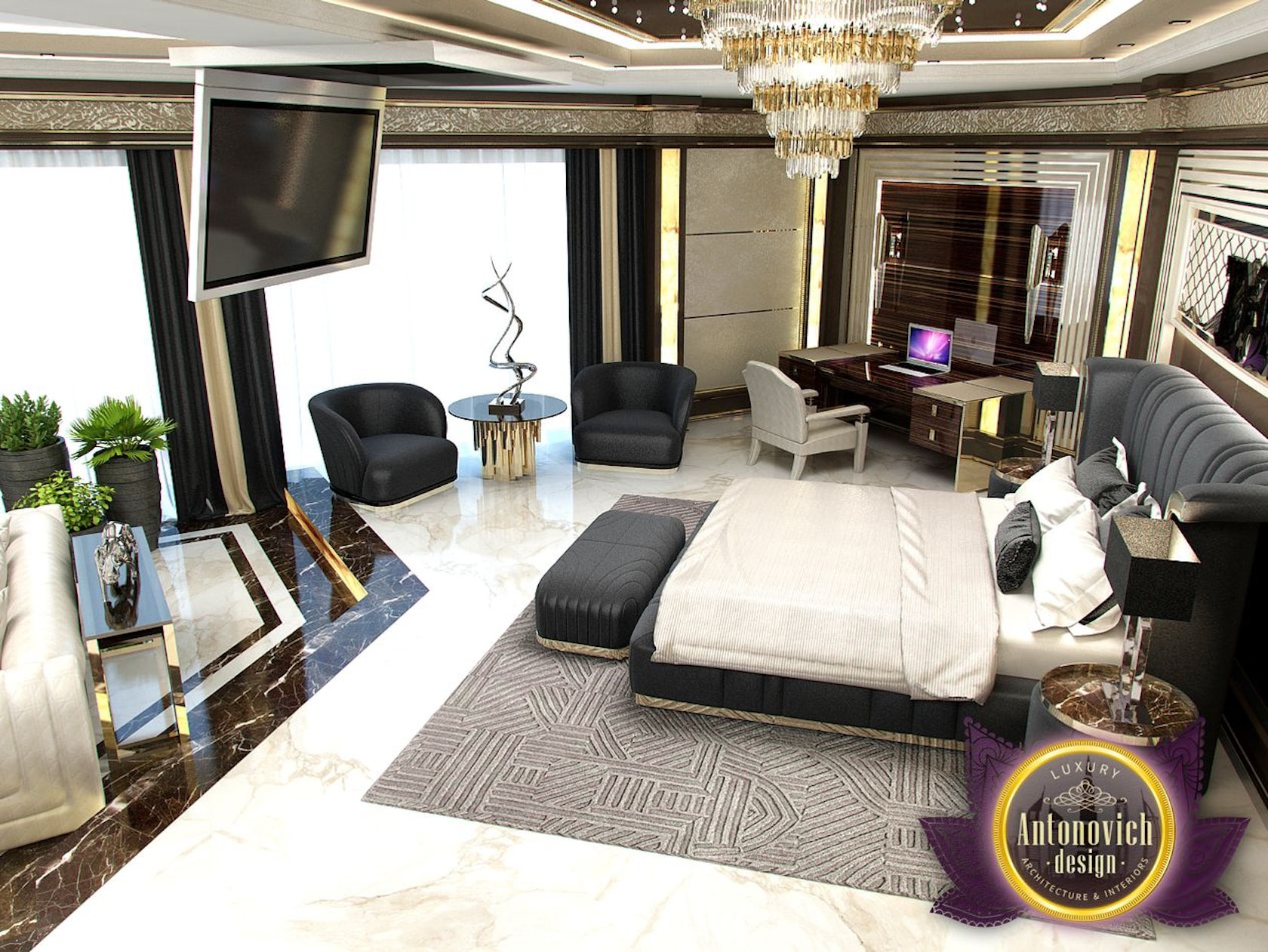 Master Bedroom From Luxury Antonovich Design On Architizer