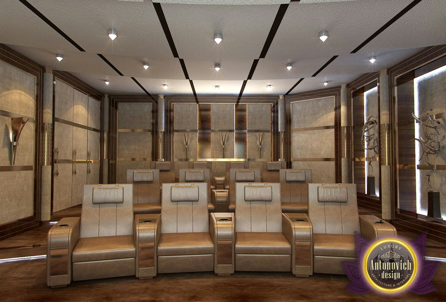 Cinema home Interior from Luxury Antonovich Design - Architizer
