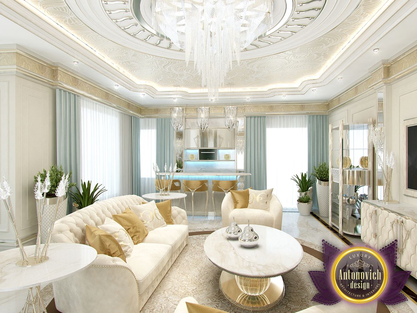 Sitting room interior by Luxury Antonovich Design by LUXURY ANTONOVICH ...