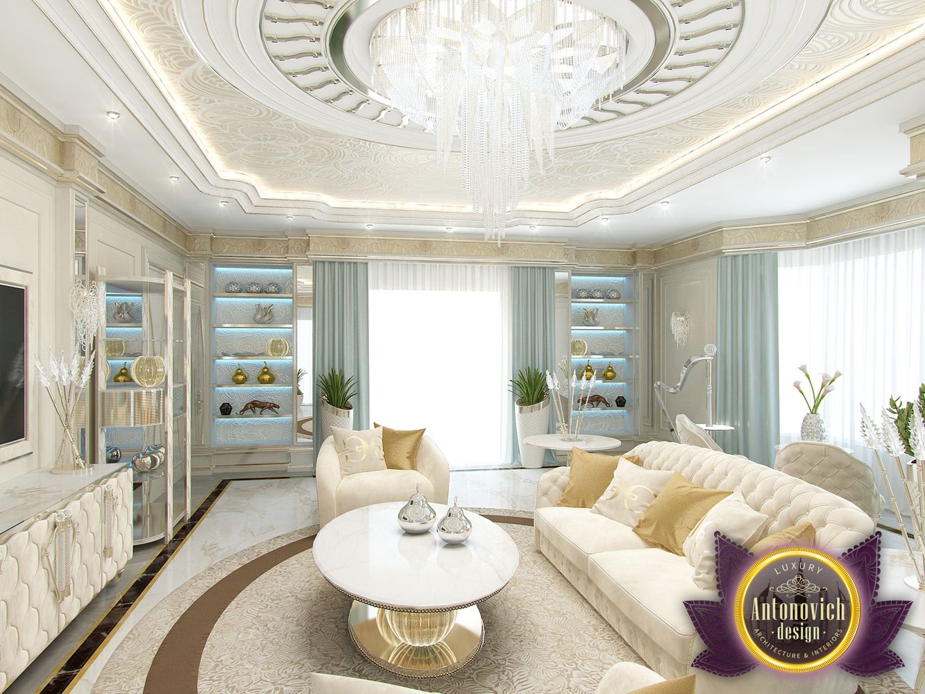 Sitting room interior by Luxury Antonovich Design by LUXURY ANTONOVICH ...