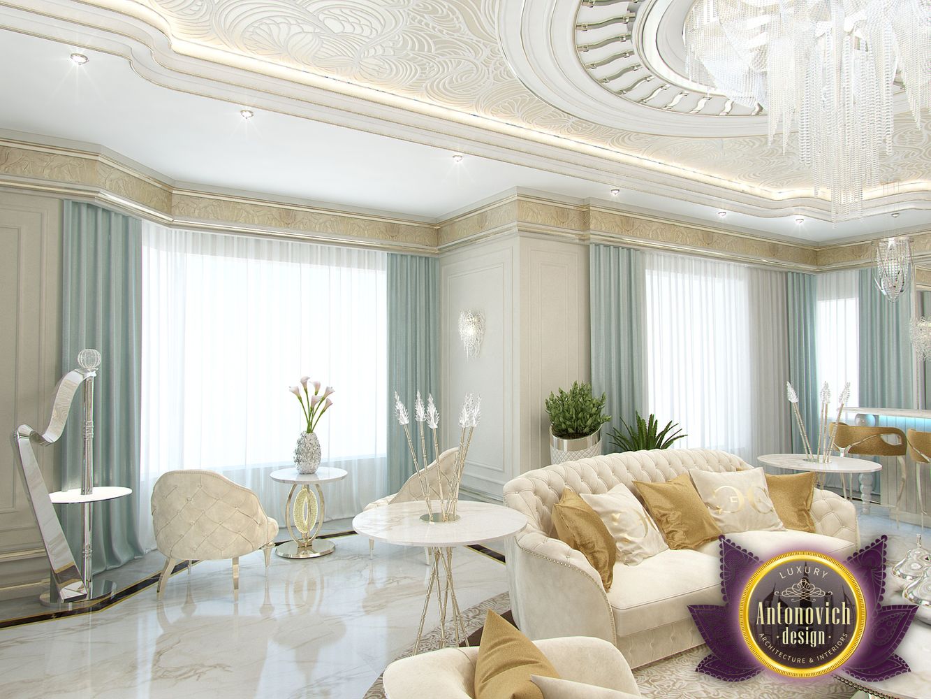 Sitting room interior by Luxury Antonovich Design by LUXURY ANTONOVICH ...