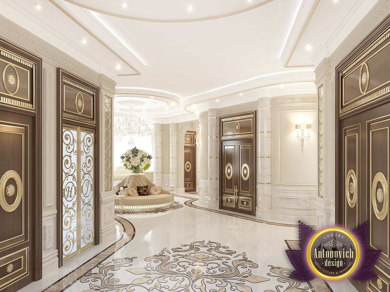 Antonovich Interior Designs Entrance Luxury Antonovich Stairs Design