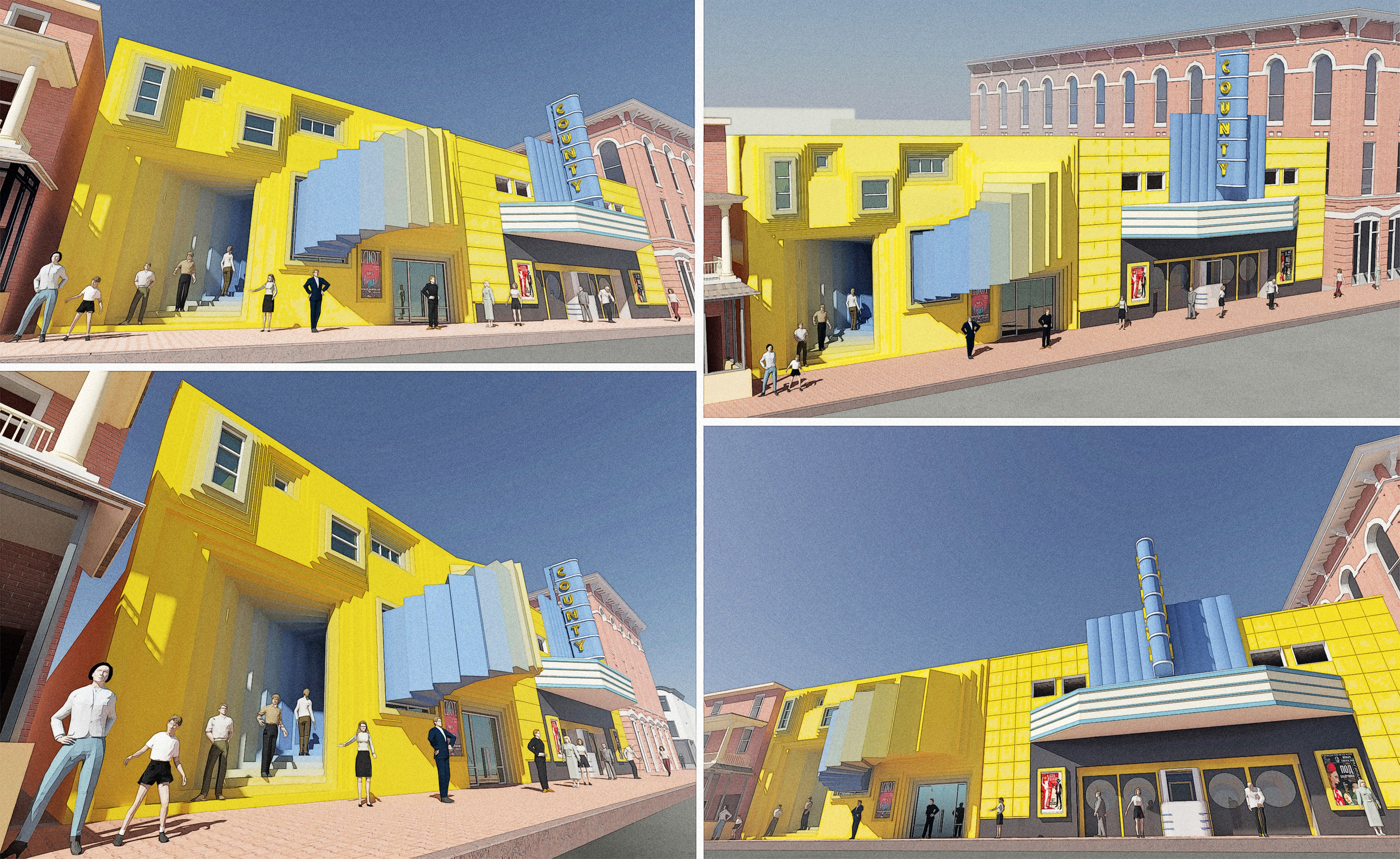 Fasade of new Building for County Theater by ArchiLEM - Architizer