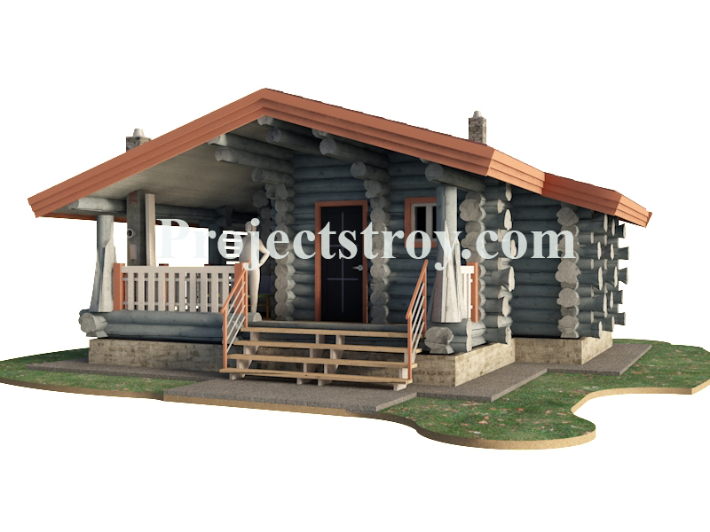 Log cabin of large diameter logs Architizer