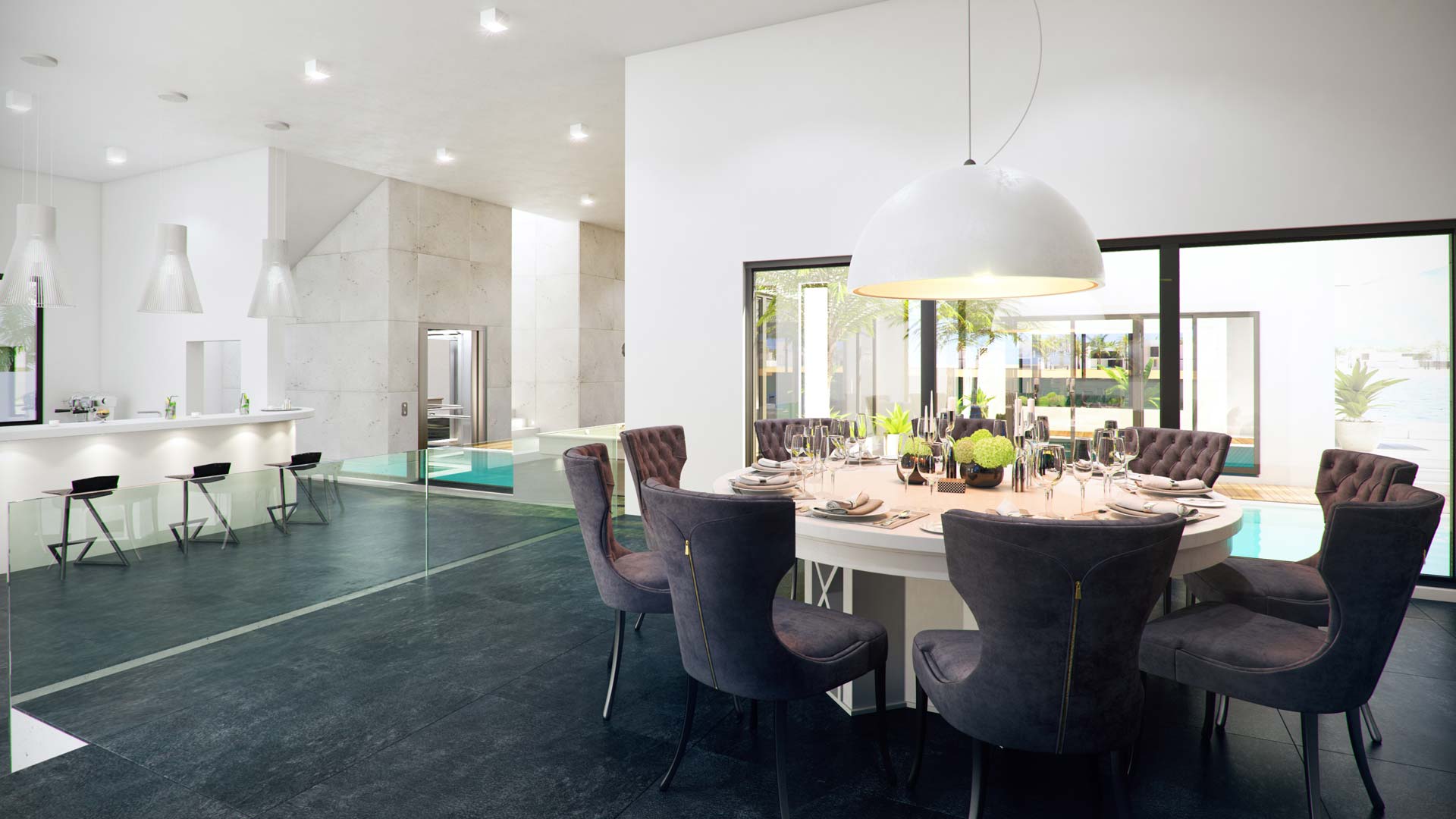 Idea 1860189: Modern, Beach VIlla Interior by Viscato in Kuwait ...