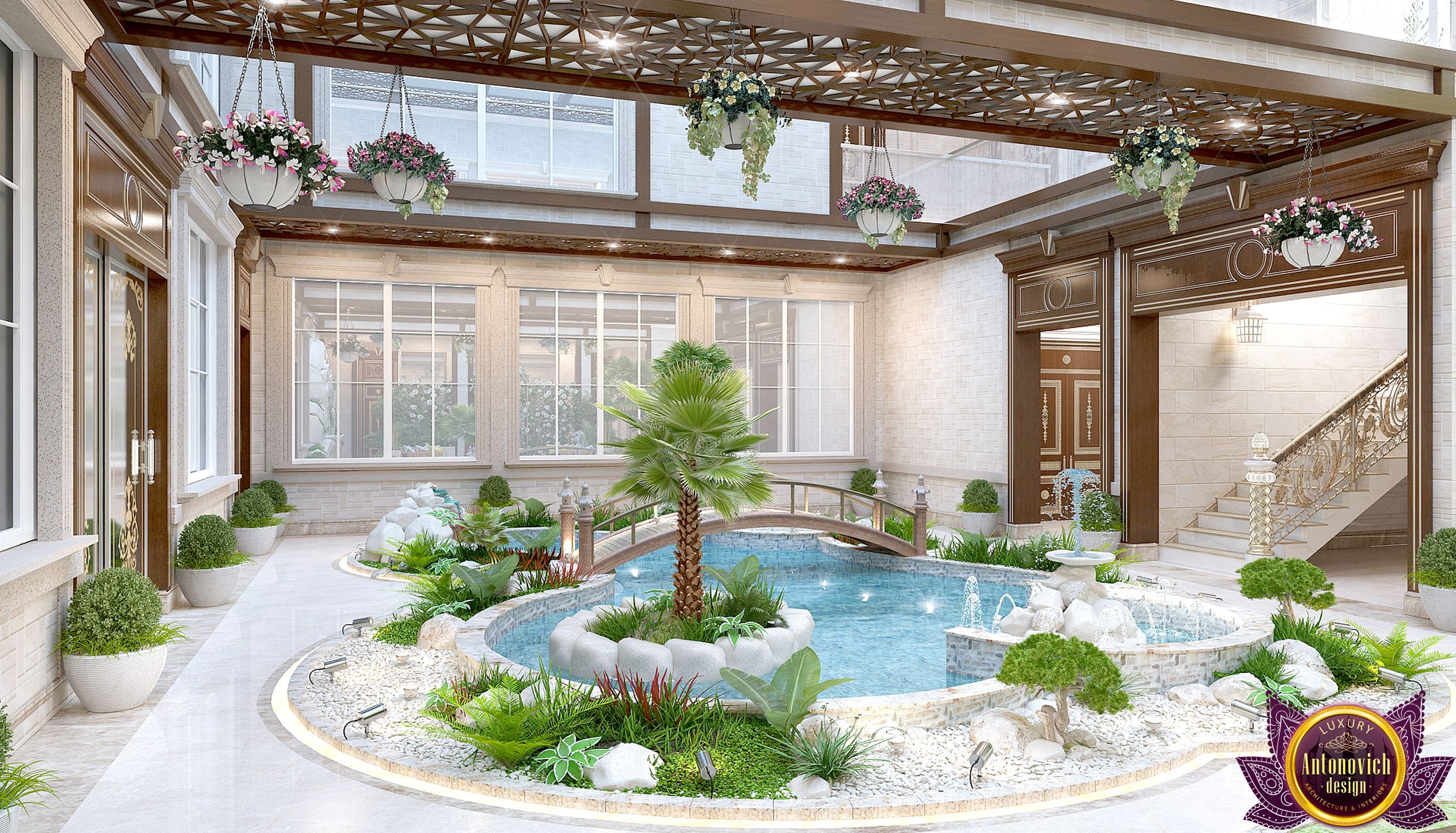 Interior the swimming pool of Katrina Antonovich by LUXURY ANTONOVICH ...