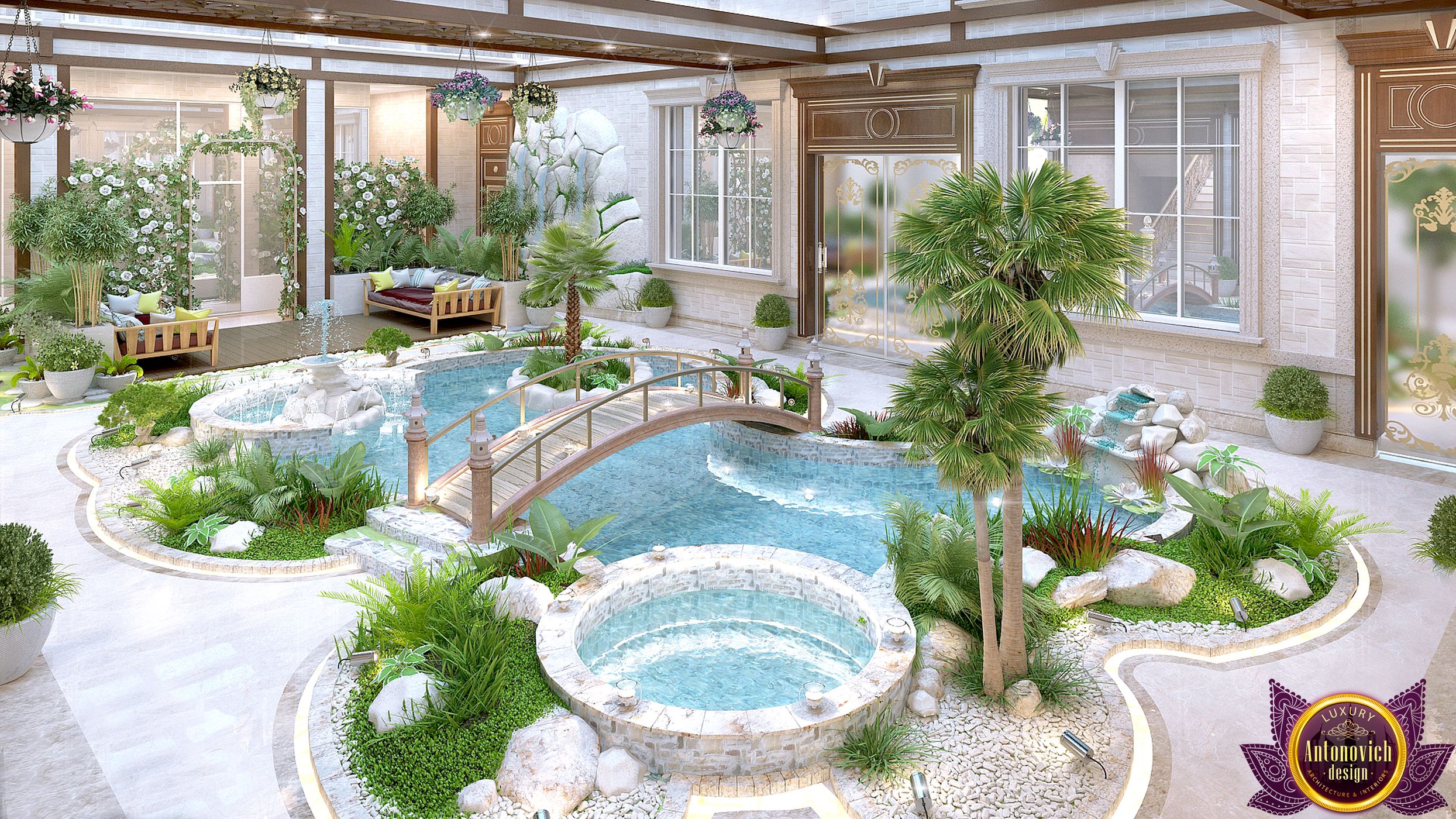 Interior the swimming pool of Katrina Antonovich by LUXURY ANTONOVICH ...