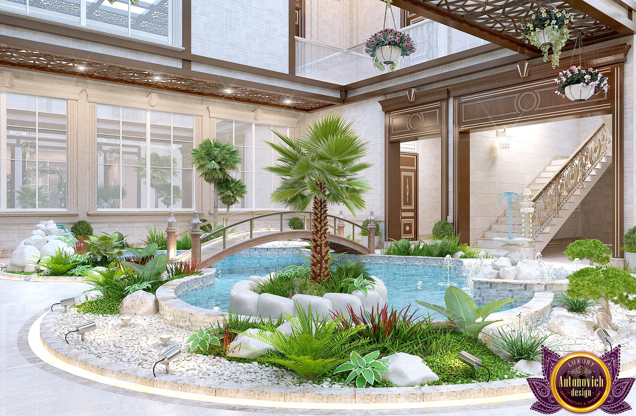 Interior the swimming pool of Katrina Antonovich by LUXURY ANTONOVICH ...
