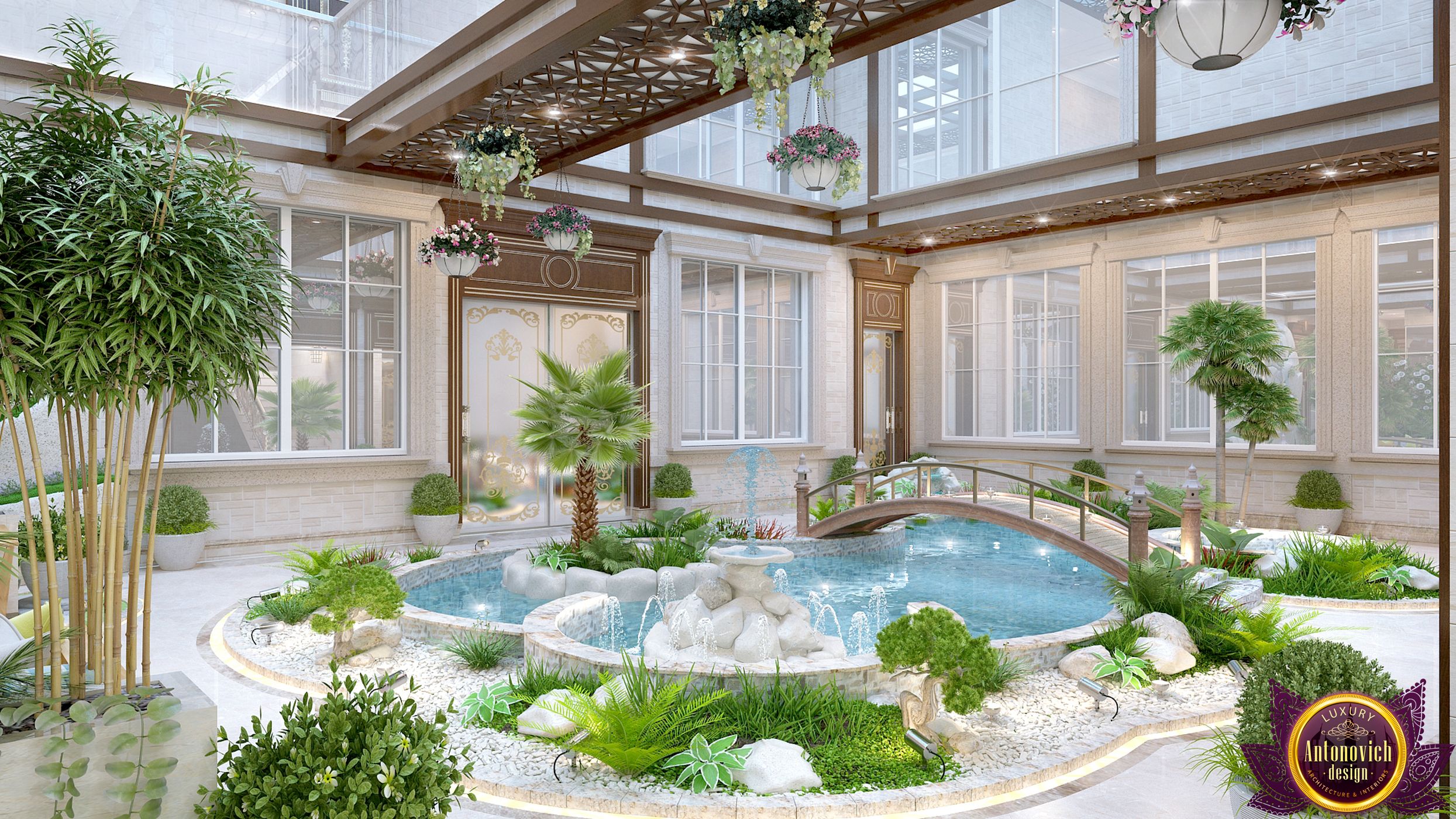 Interior the swimming pool of Katrina Antonovich by LUXURY ANTONOVICH ...