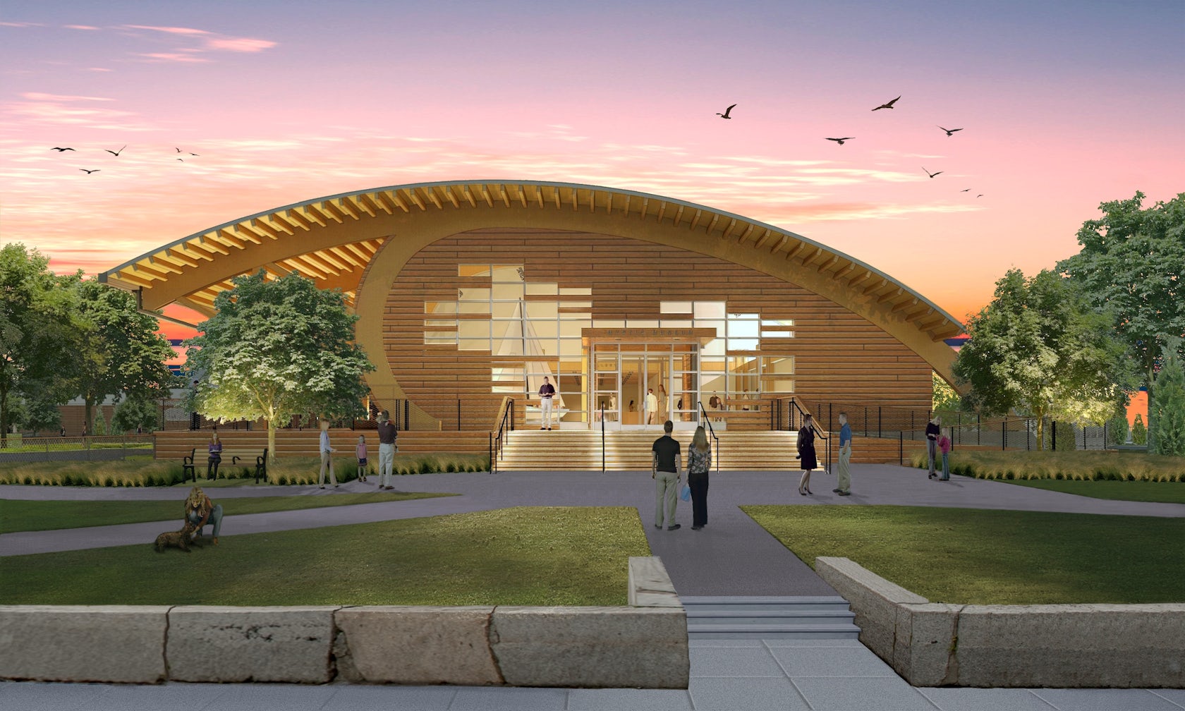 Mystic Seaport, Thompson Exhibition Building by Centerbrook Architects