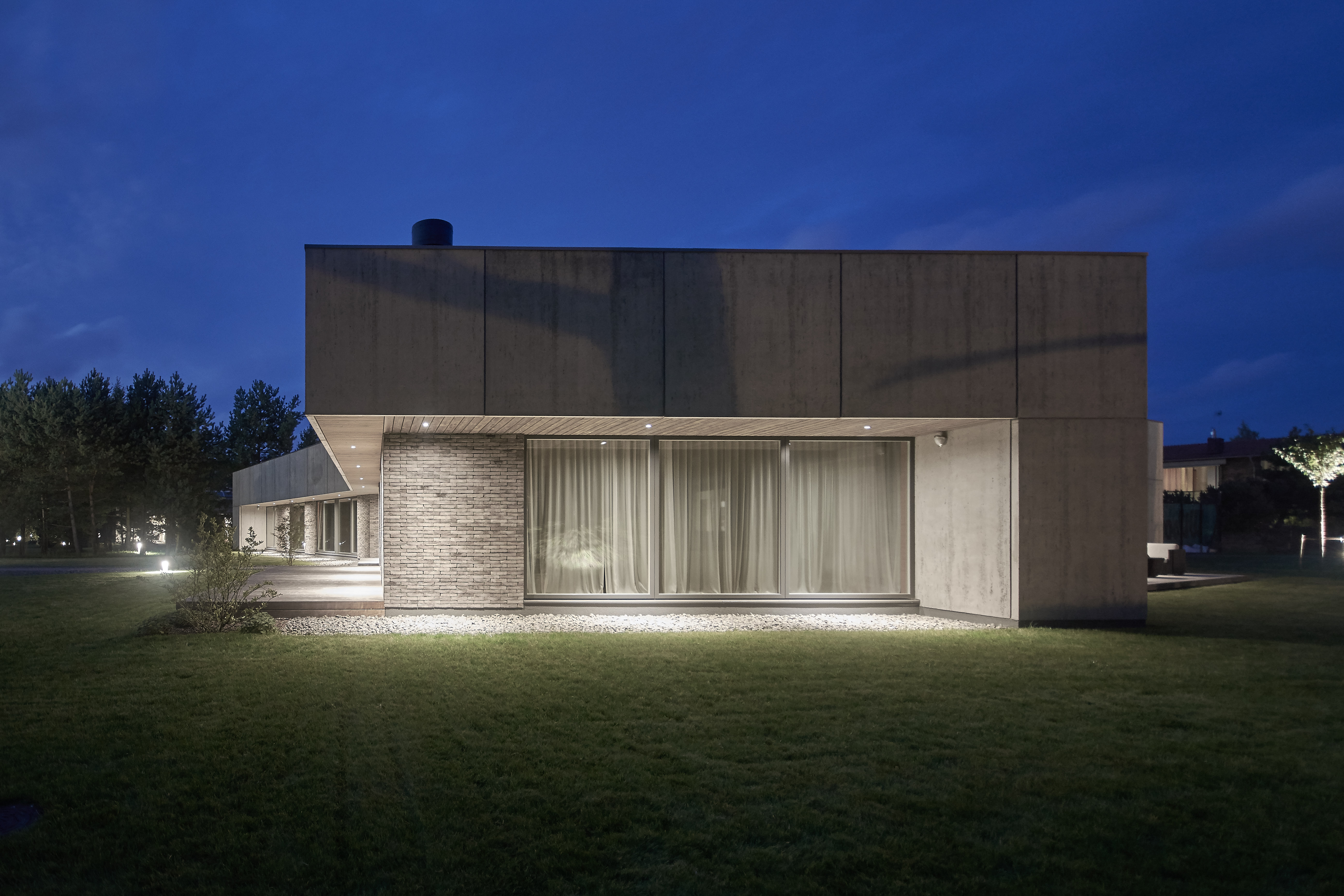 Residential Minimalist Concrete House by NEBRAU - Architizer