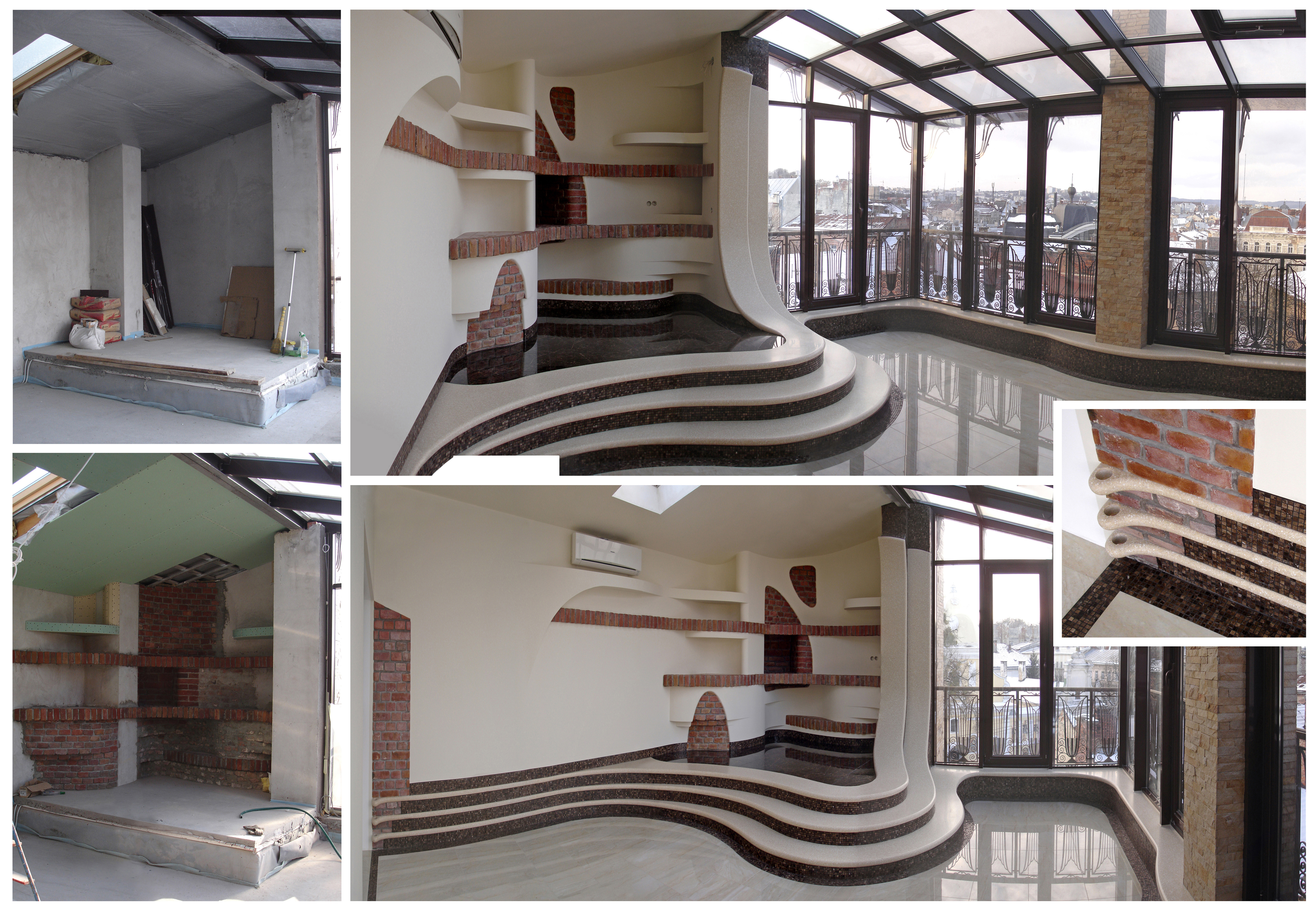 art deco winter garden with BBQ by Consul & Co Architizer