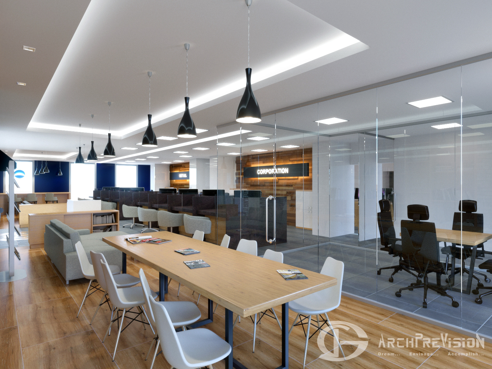 Woori Bank Customer Lounge by 3DArchPreVision Architizer