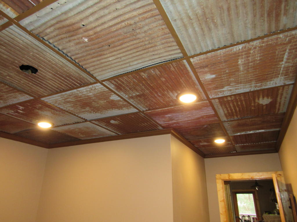 Corrugated Barn Tin Ceiling Tiles - Majority Rust from Dakota Tin -  Architizer