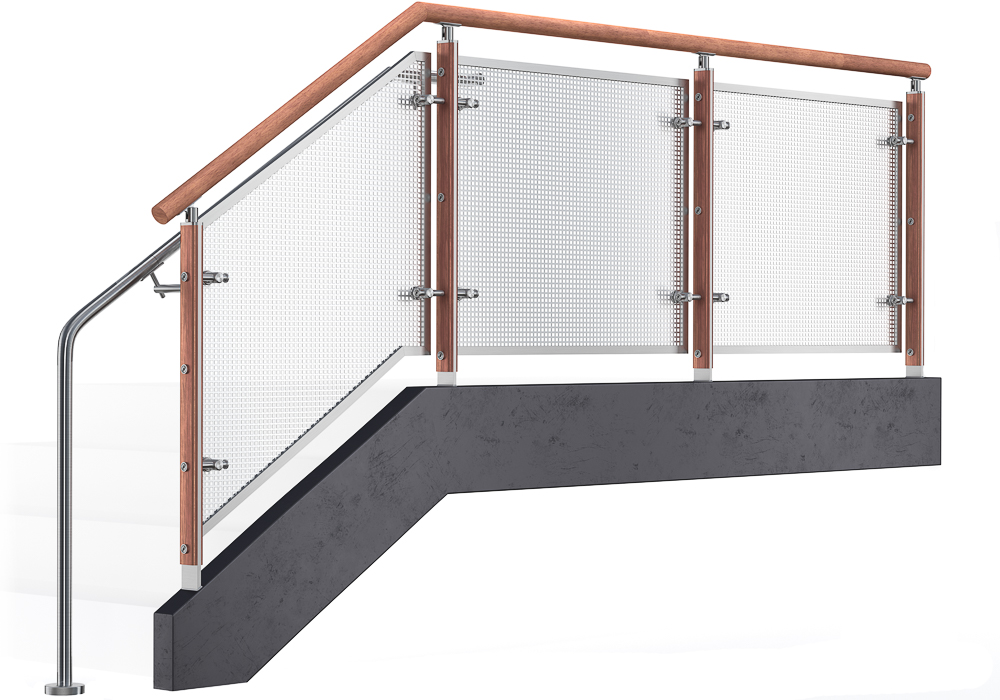 FIN™ Perforated Metal Panel Railing System from VIVA Railings Architizer