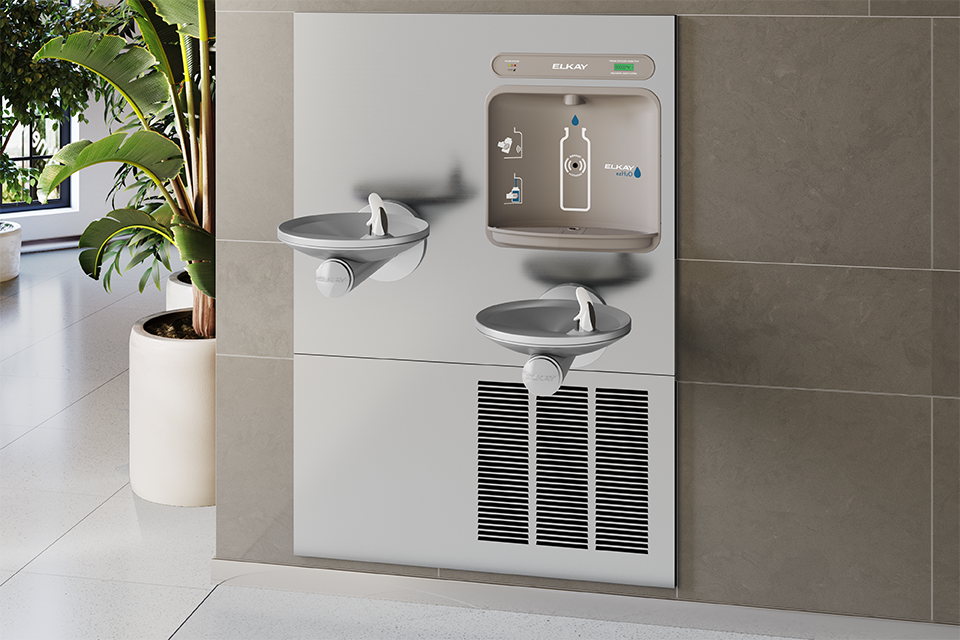 Elkay EzH2O Bottle Filling Station With Integral SwirlFlo Fountain From ...