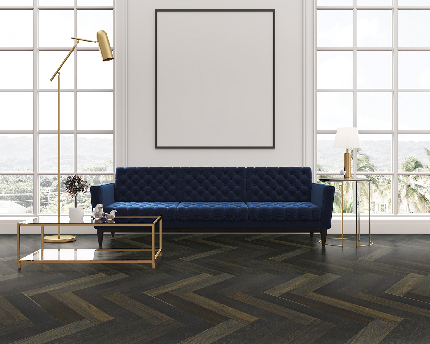 Mount Castle Herringbone Engineered White Oak Hardwood Nottingham from Mullican Flooring