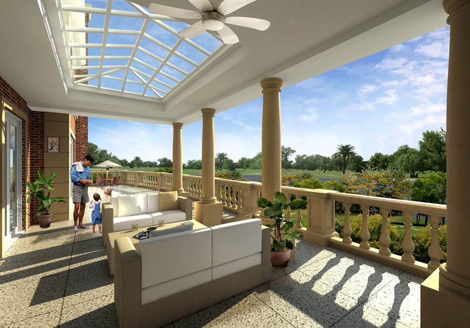 Inspirational Residential 3D Patio Concept by Yantram Architectural ...