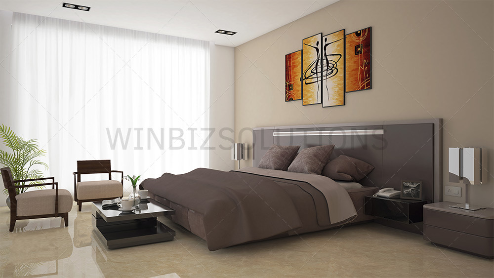 3D bedroom interior design by WinBizSolutionsIndia - Architizer
