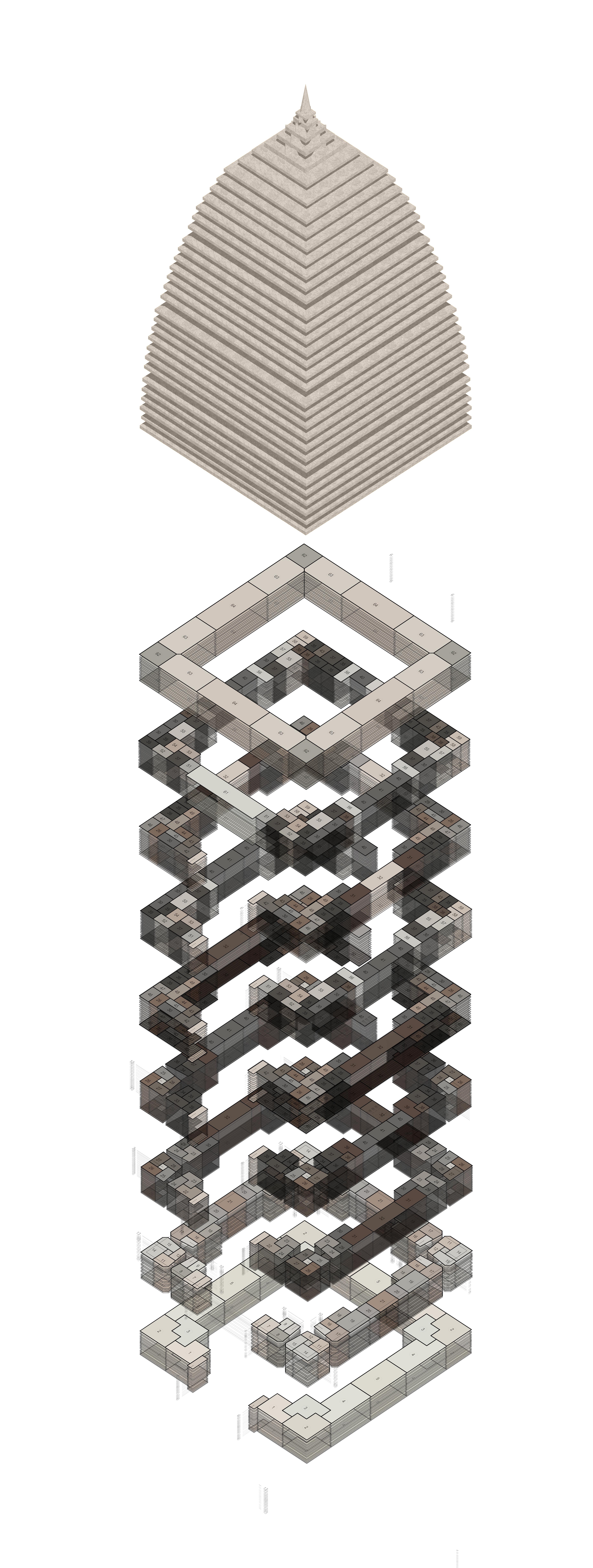 temple in stone and light spacematters