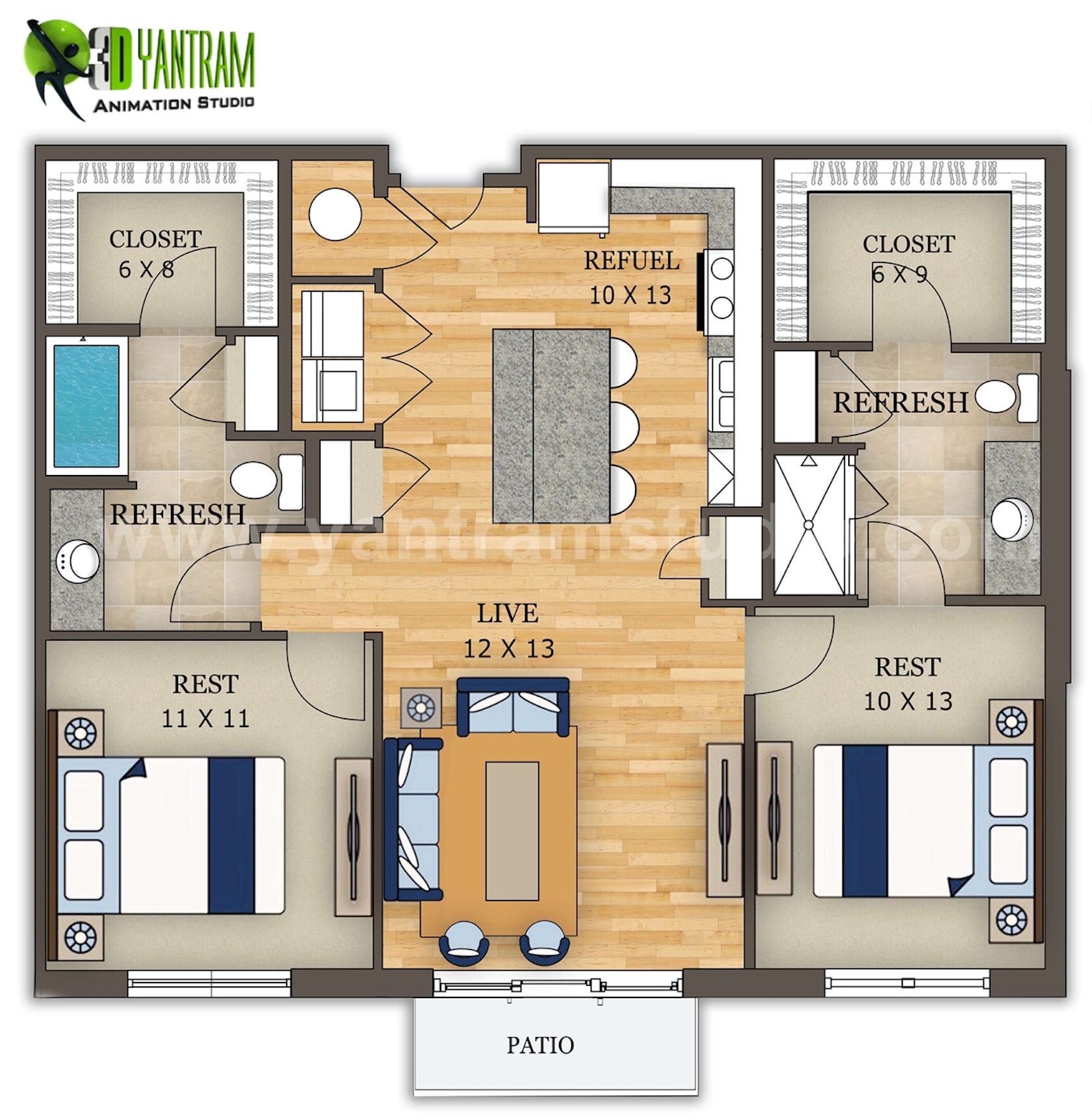 House Floor Plan Design by Yantram Architectural