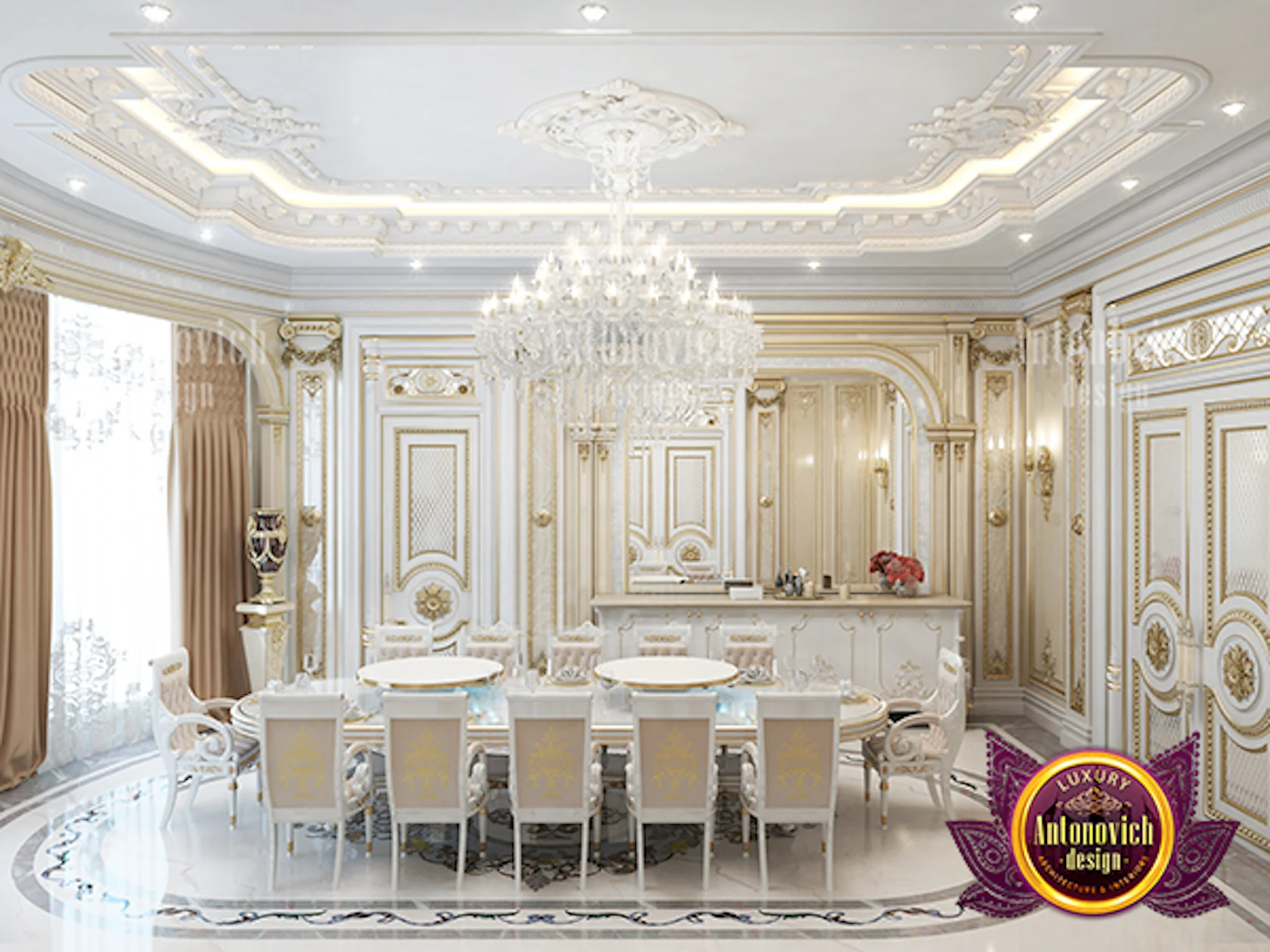 Extraordinary Classic Dining Room Design by LUXURY ANTONOVICH DESIGN ...