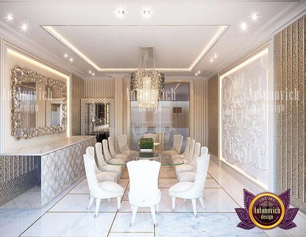 Gleaming Dining Room Interior Design by Luxurious Designer by LUXURY ...