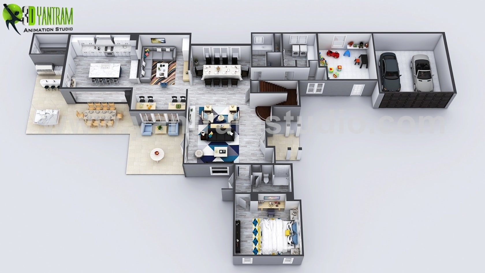 Exclusive New Modern House Virtual Floor Plan By Yantram