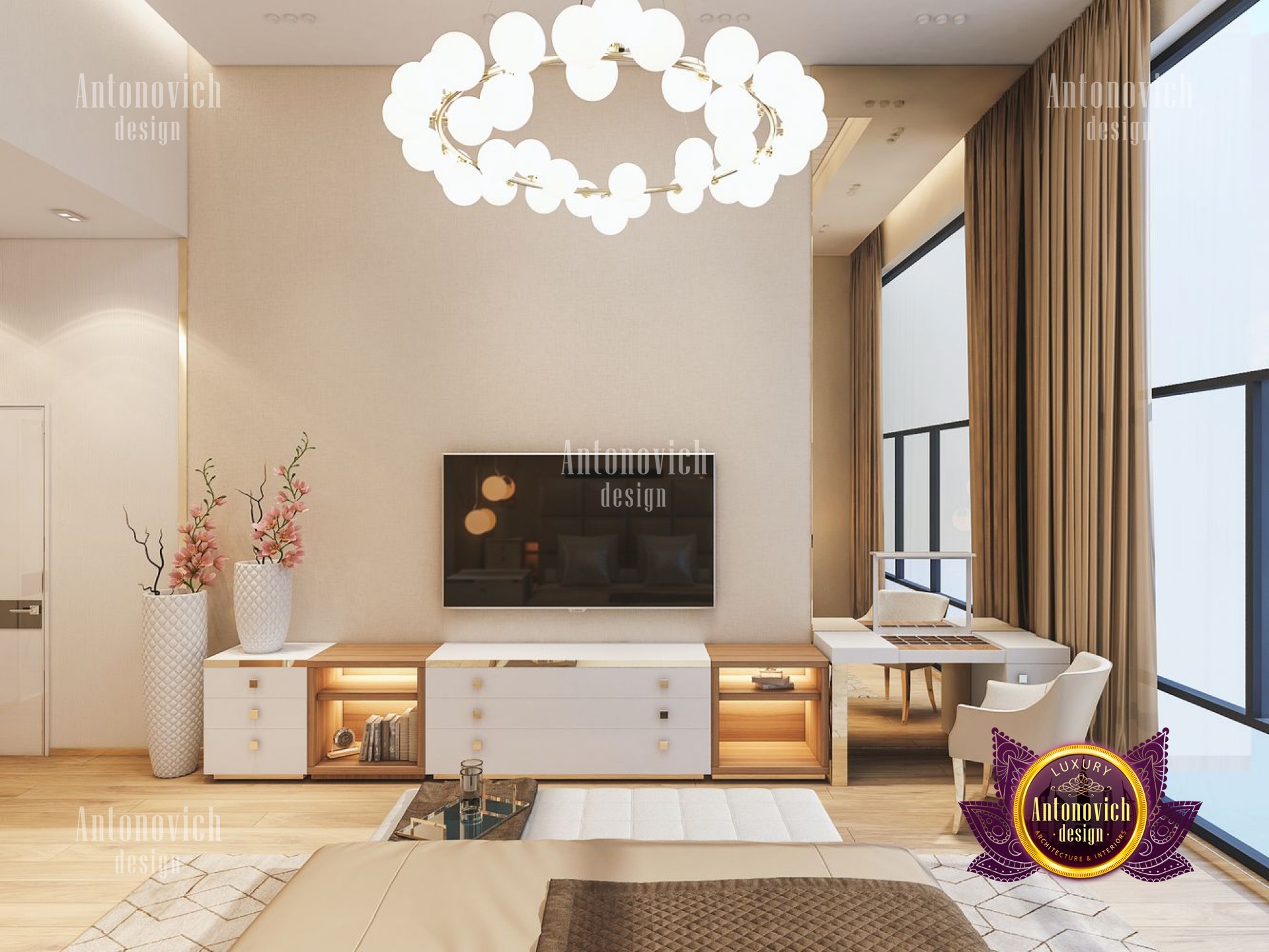 The Elegant Touch of Gold Interior by LUXURY ANTONOVICH DESIGN - Architizer